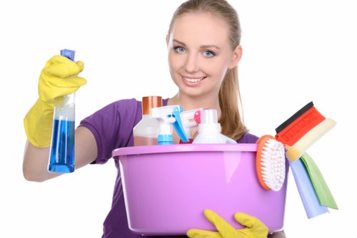 Builders cleaning service preparing a Croydon property for use